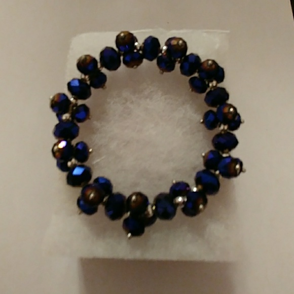 Navy Metallic Crystal Bracelet - Picture 5 of 8